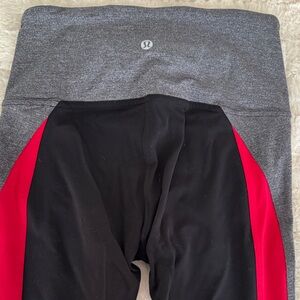 lululemon athletica  Black and Red Leggings